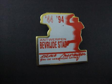 Antwerpen Bevrijde stad (Peace Messenger Verenigde Naties) rood